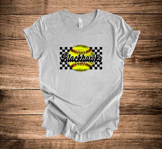 Hinton Blackhawks Checkered Softball Script Through (+ options)