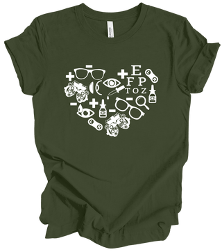 Vision Collection - Optometry Heart (+ military green options)