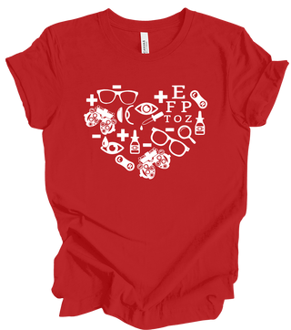 Vision Collection - Optometry Heart (+ red options)