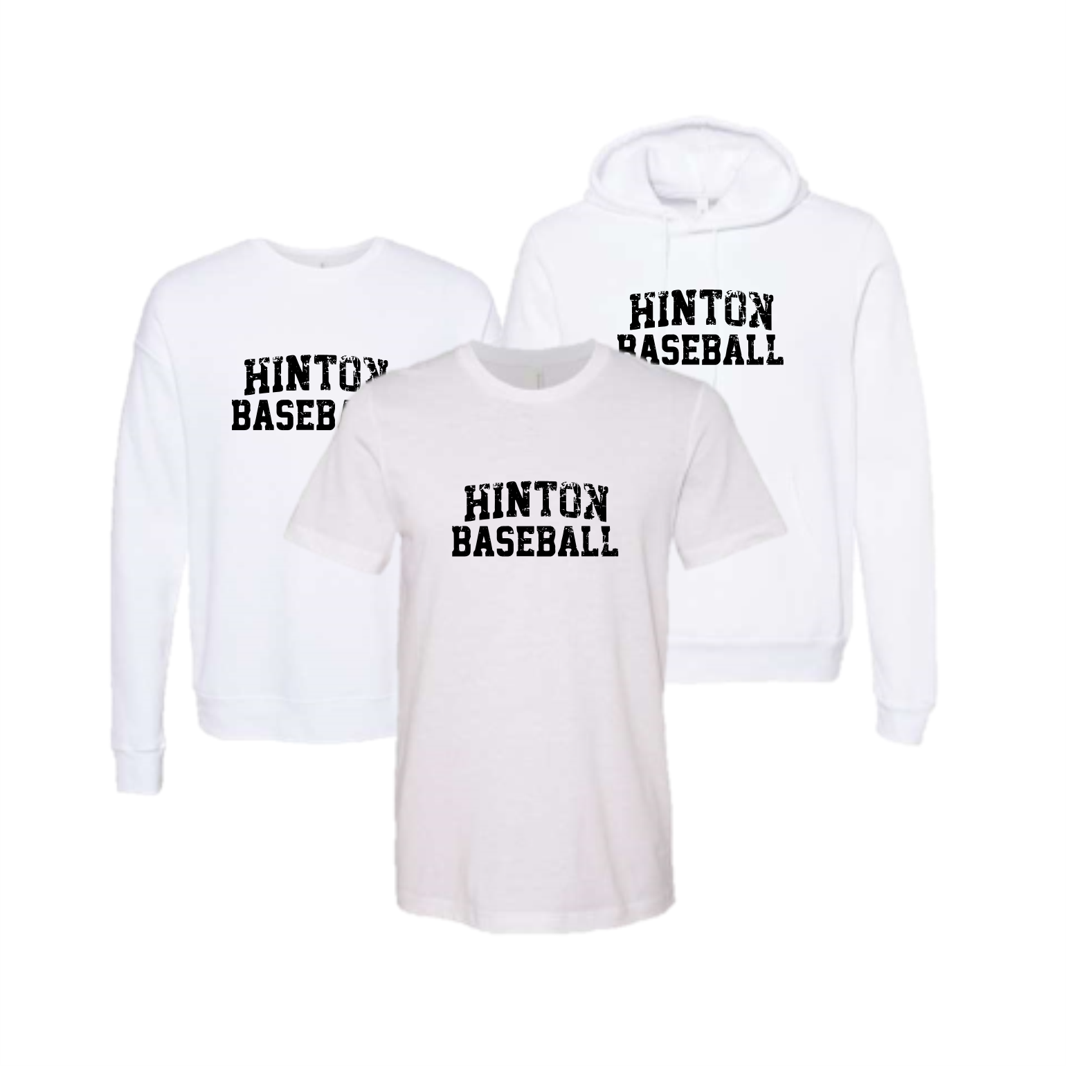Hinton Blackhawks Fan Apparel - Hinton Baseball Distressed (+ white options)