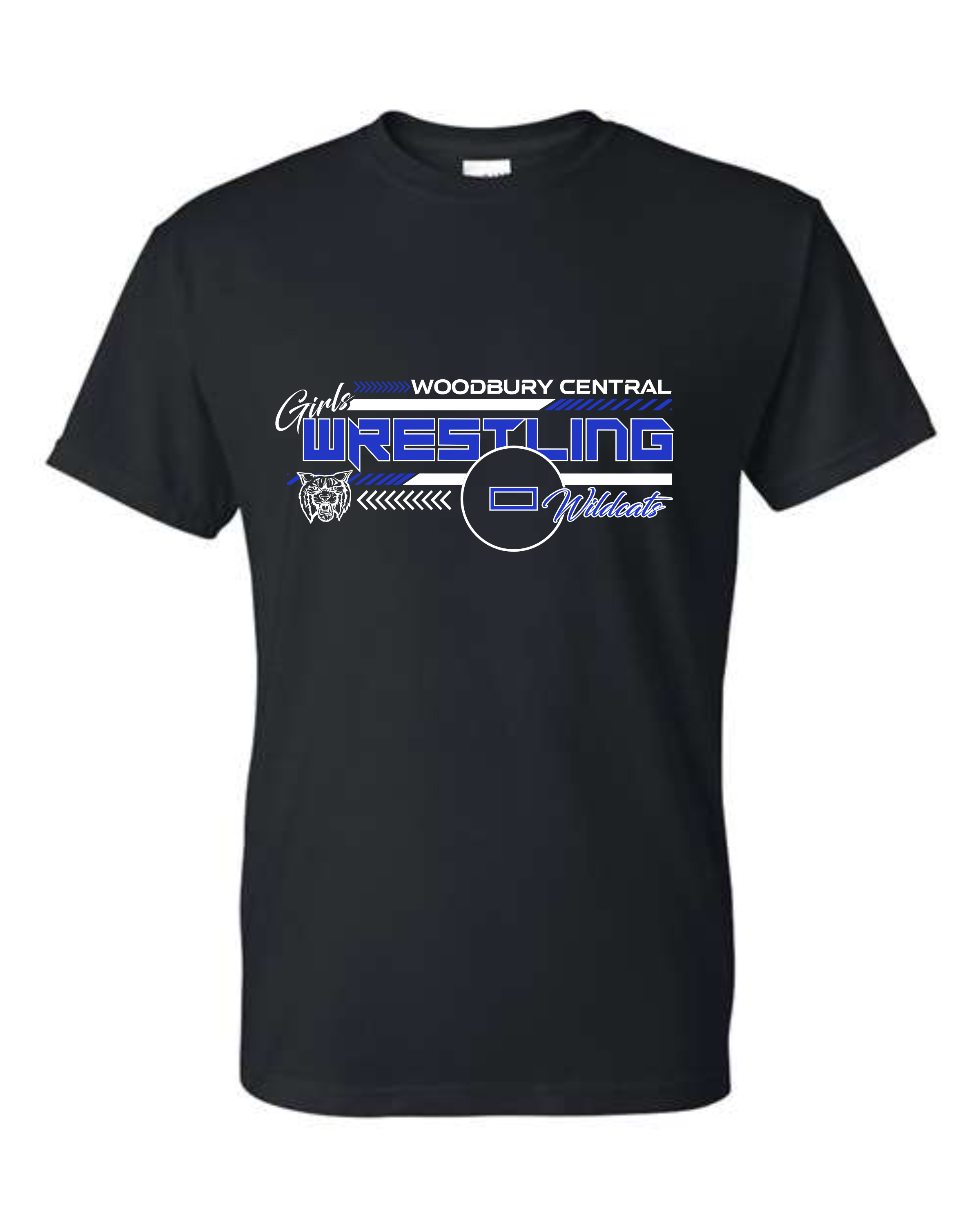 Woodbury Central Girls Wrestling - Design #1 - Black Apparel (+ options)