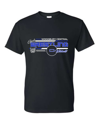 Woodbury Central Girls Wrestling - Design #1 - Black Apparel (+ options)