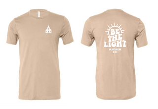 Be The Light - Tan - Bella+Canvas T-Shirt (generic church)