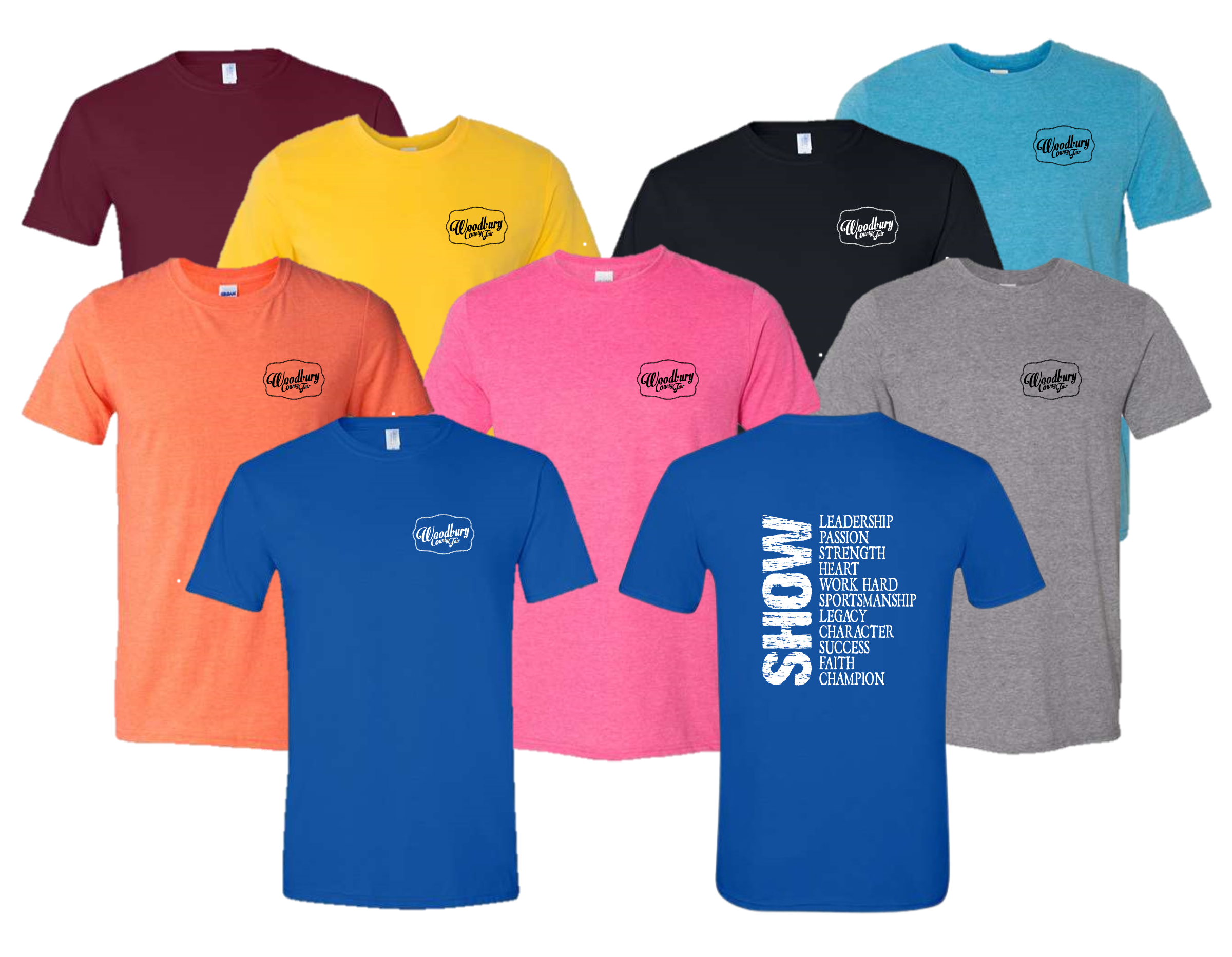 Woodbury County Fair - Unisex Cotton T-Shirt - SHOW Logo