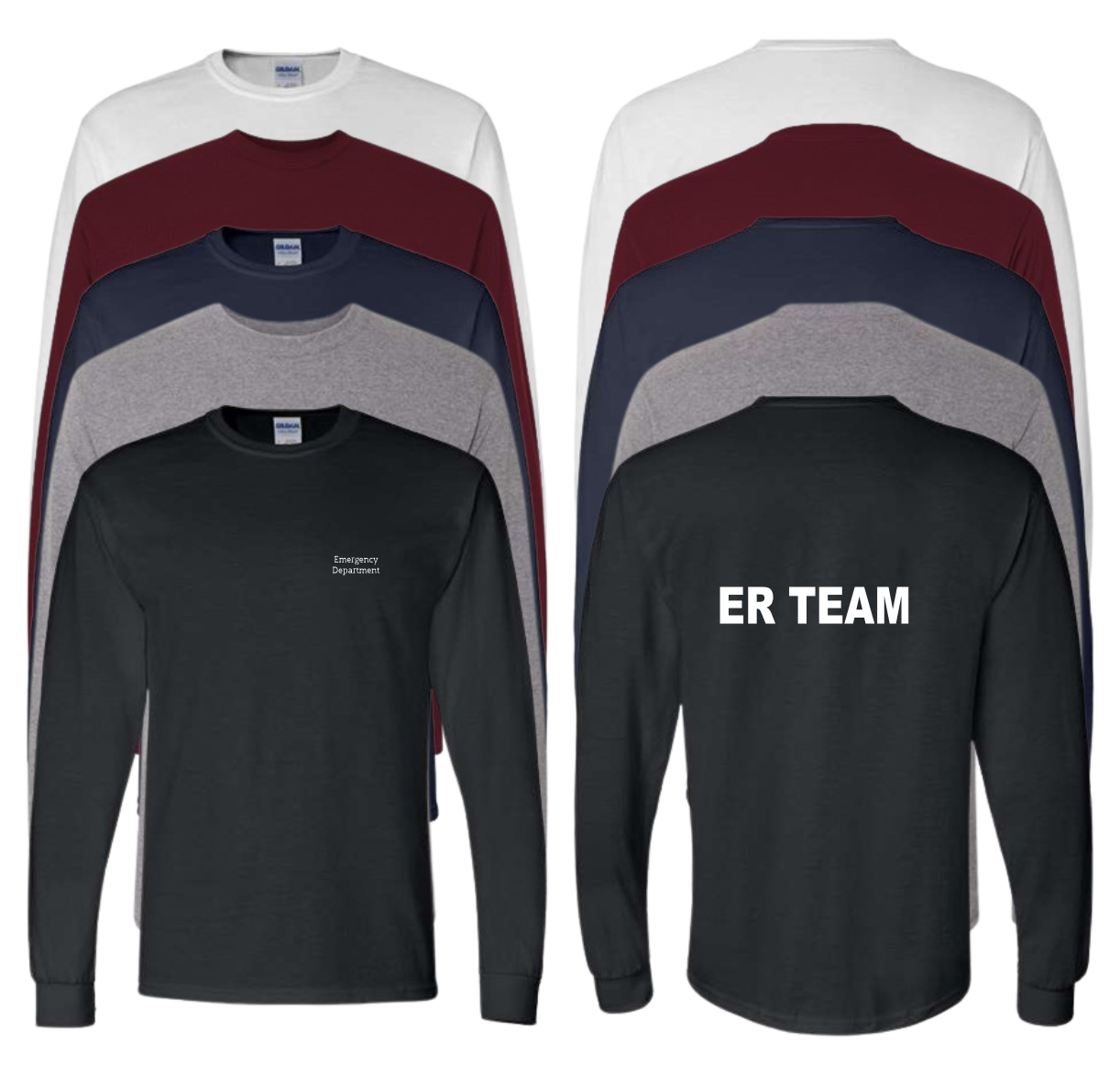 Emergency Department ER Team Cotton Long Sleeve T-Shirt (+ options)
