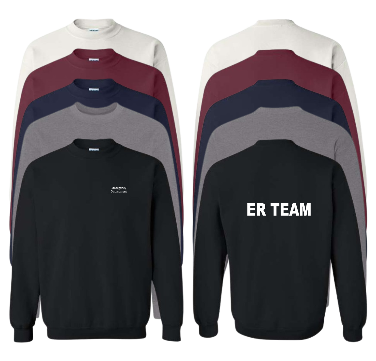 Emergency Department ER Team Cotton Crewneck Sweatshirt (+ options)