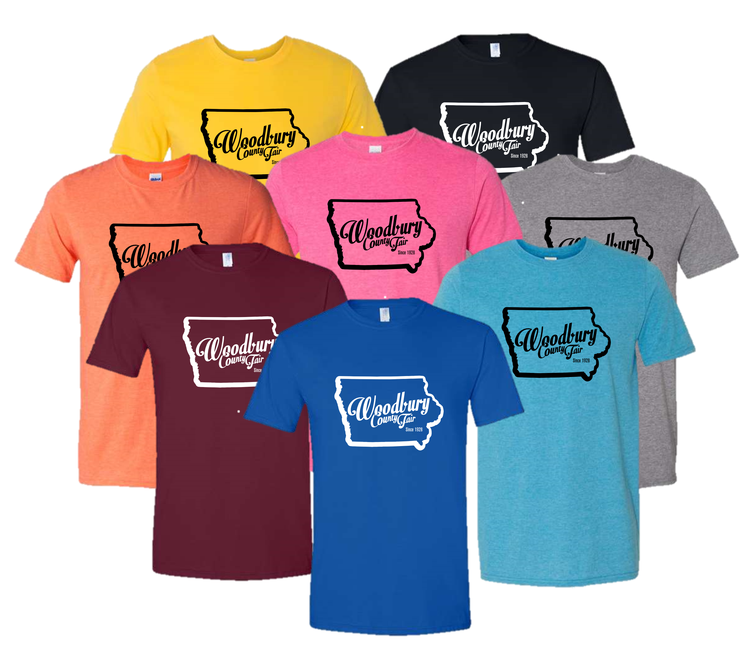 Woodbury County Fair - Unisex Cotton T-Shirt - State Outline