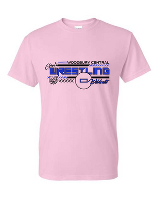 Woodbury Central Girls Wrestling - Design #1 - Light Pink Apparel (+ options)