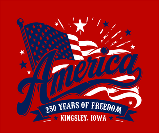 Kingsley Design #1 - America Flag Starburst (+ options)