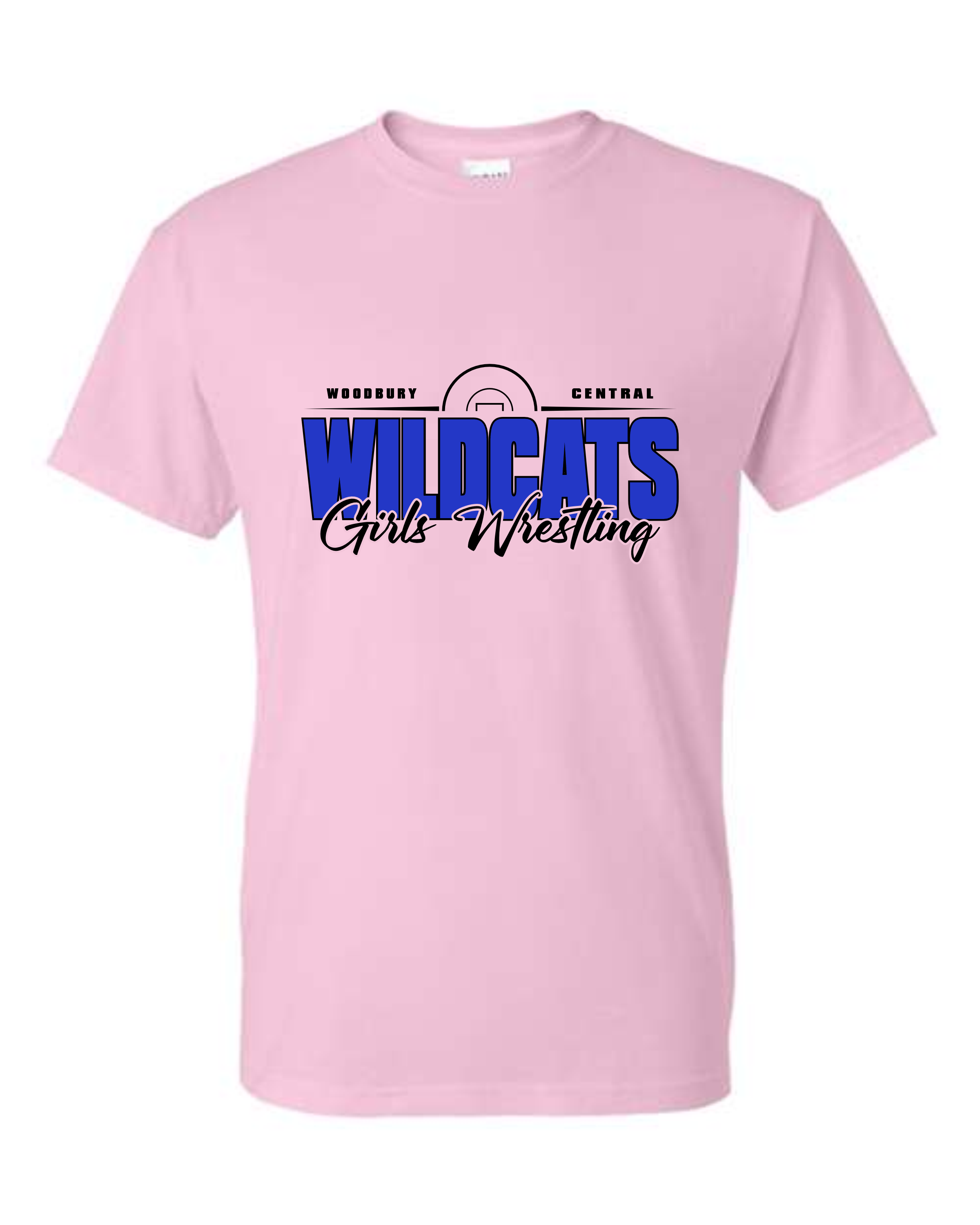 Woodbury Central Girls Wrestling - Design #2 - Light Pink Apparel (+ options)