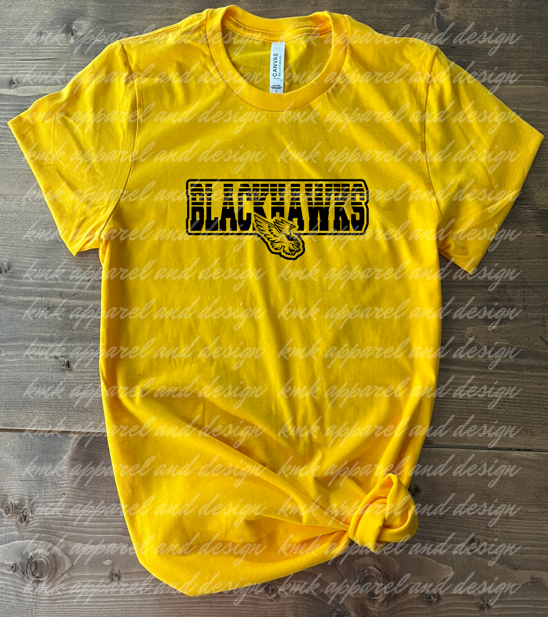 Hinton Blackhawks Block Striped Outline (+ options)