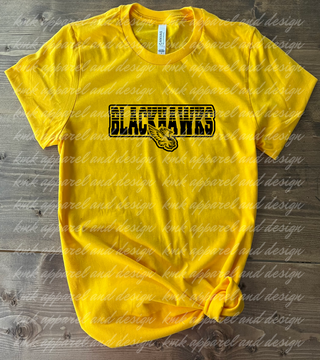 Hinton Blackhawks Block Striped Outline (+ options)