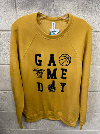Winter Clearance - Gold Gameday Crewneck Sweatshirt - Multiple Sizes Available