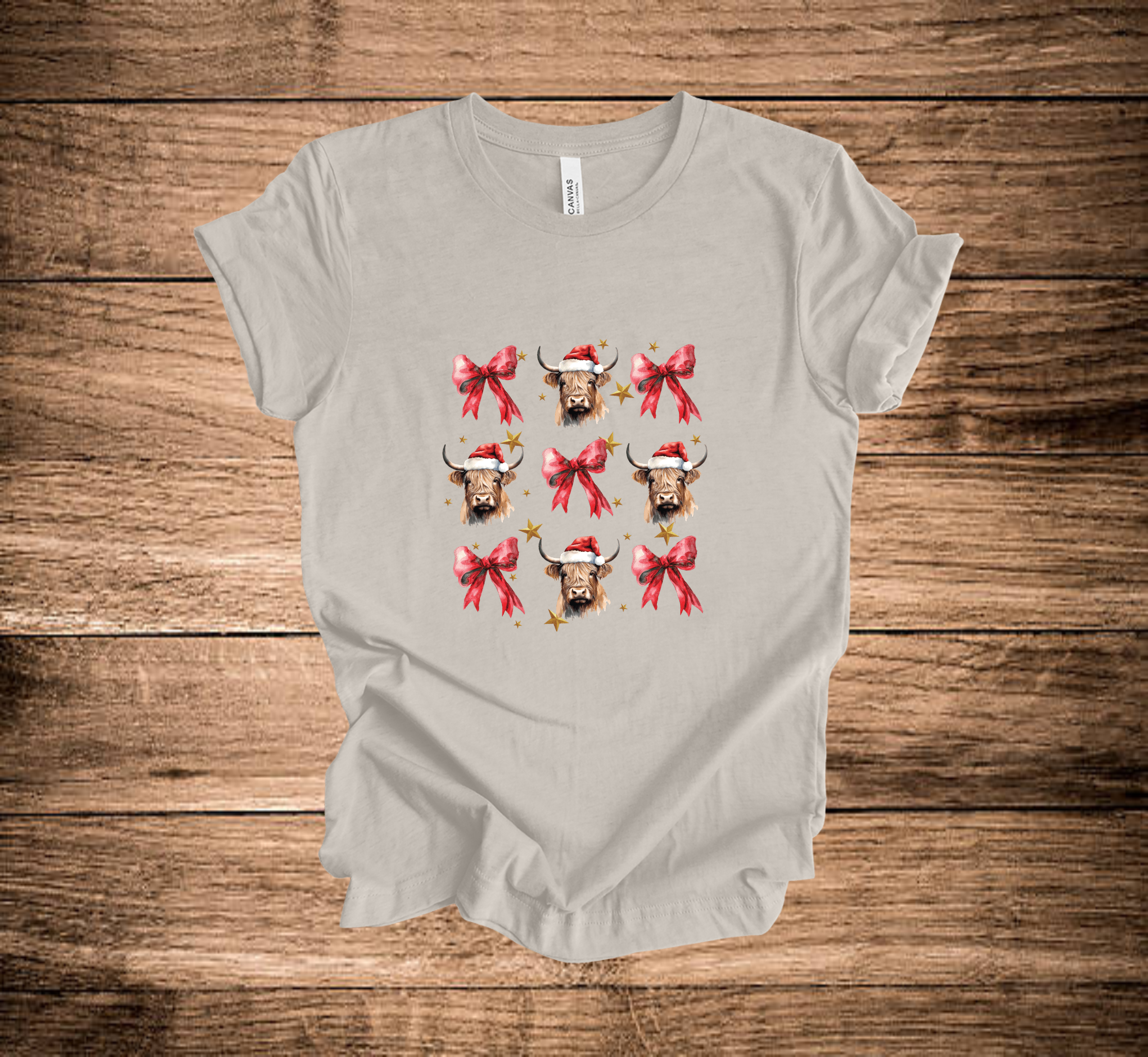 KMK Design Christmas Highland Cows Coquette Bows (+ options)