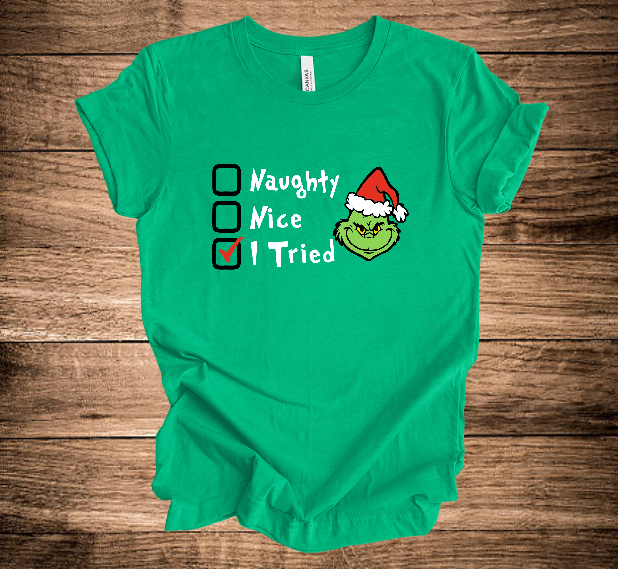 KMK Design Christmas The Grinch Naughty Nice I Tried (+ options)