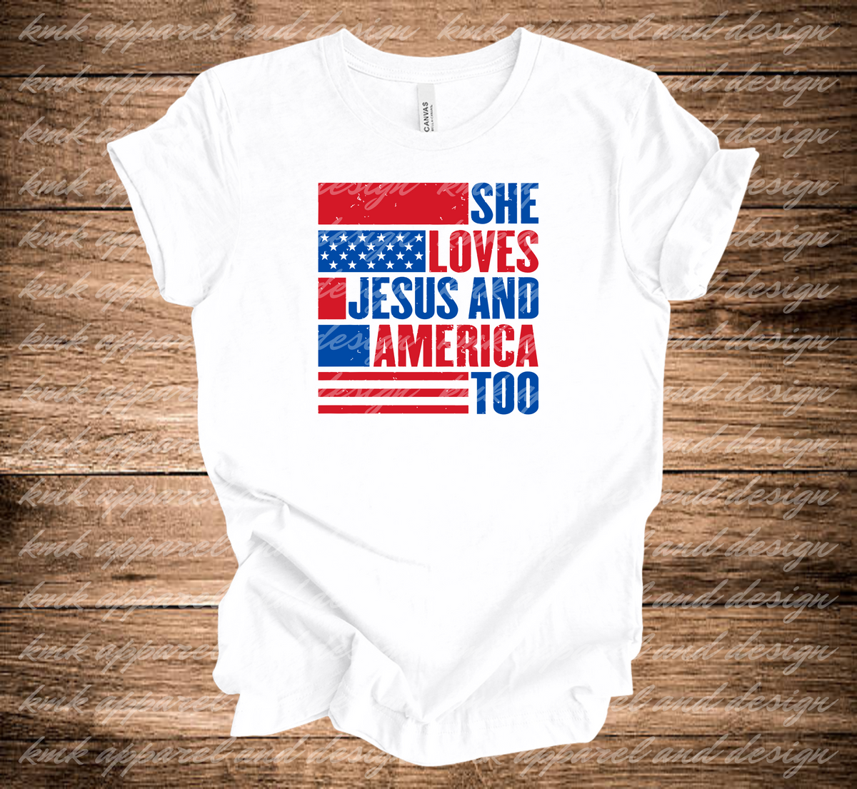 KMK Design Jesus & America Too (+ options) KMK Apparel & Design LLC