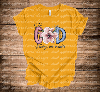 KMK Design With God All Things Are Possible (+ options)