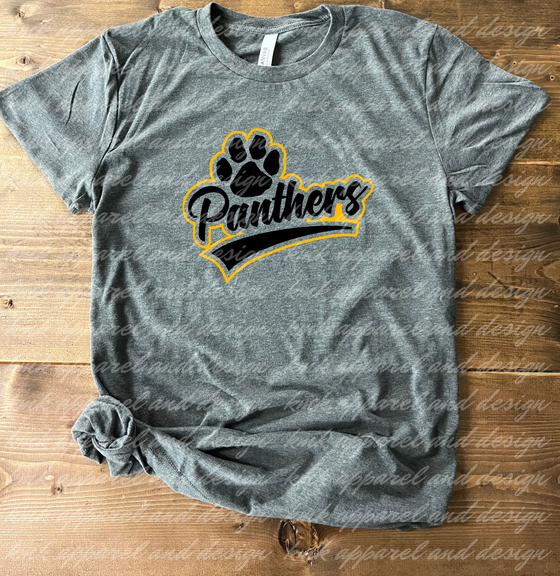 KP Panthers Paw Script Outline (+ options)