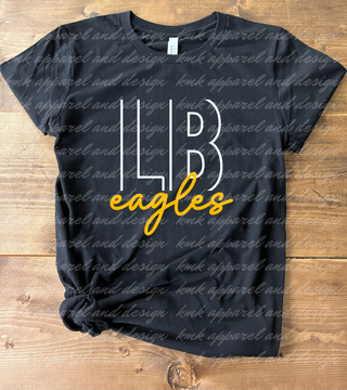 LB Eagles Outline Block Script (+ options)