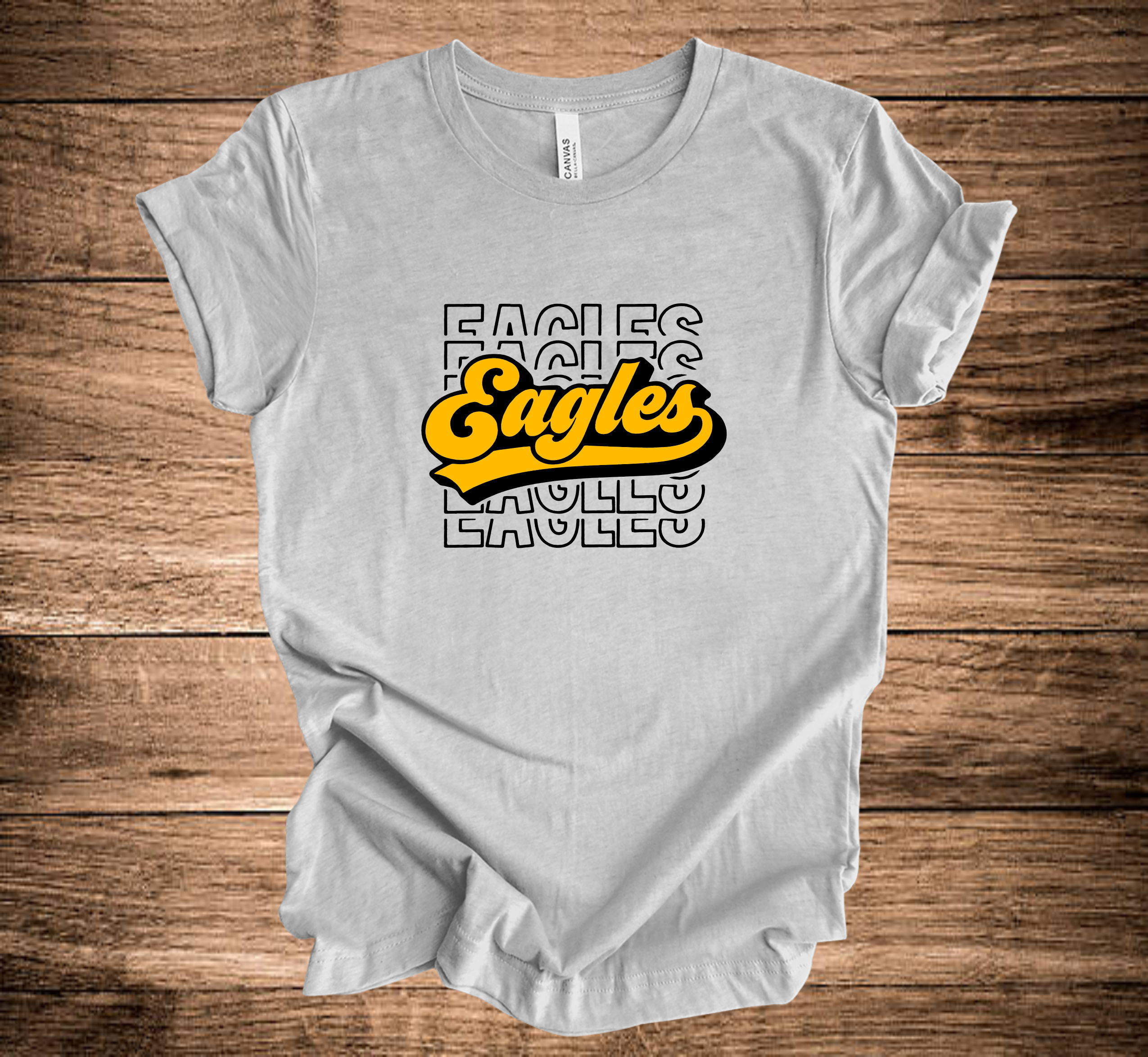 LB Eagles Repeat Outline Script Through (+ options) – KMK Apparel ...