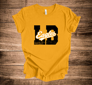 LB Eagles Script Through Block Distressed (+ options)
