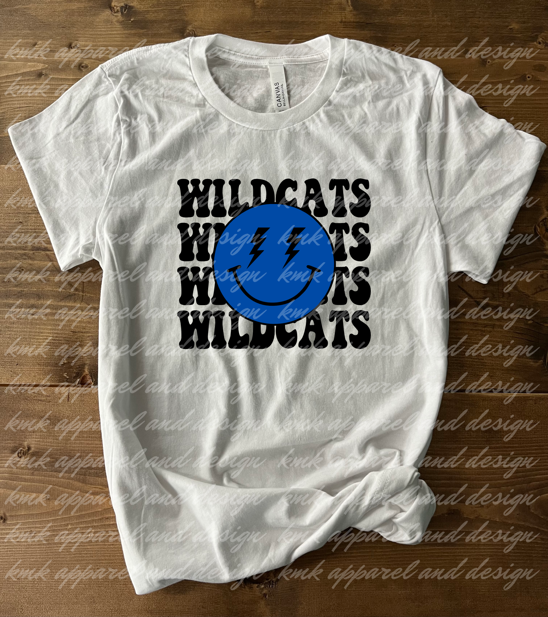 WC Wildcats Groovy Smiley (+ options)