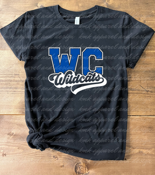 WC Wildcats Retro Script WC (+ options)