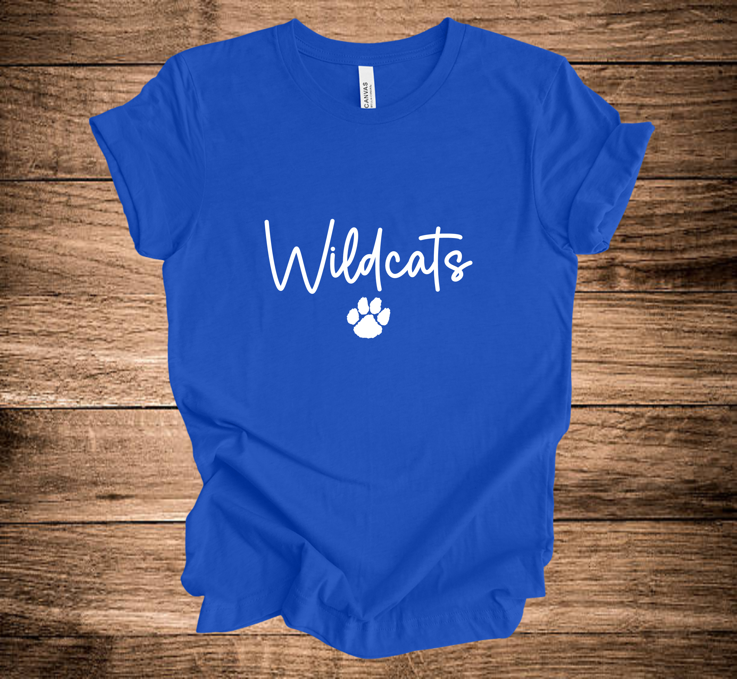 WC Wildcats Script Over Paw (+ options)