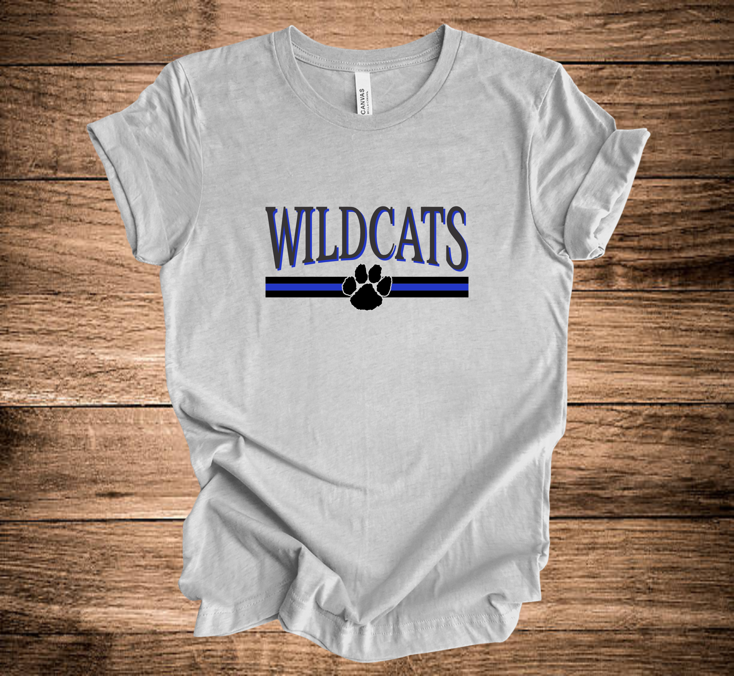 WC Wildcats Serif Over Stripe (+ options)