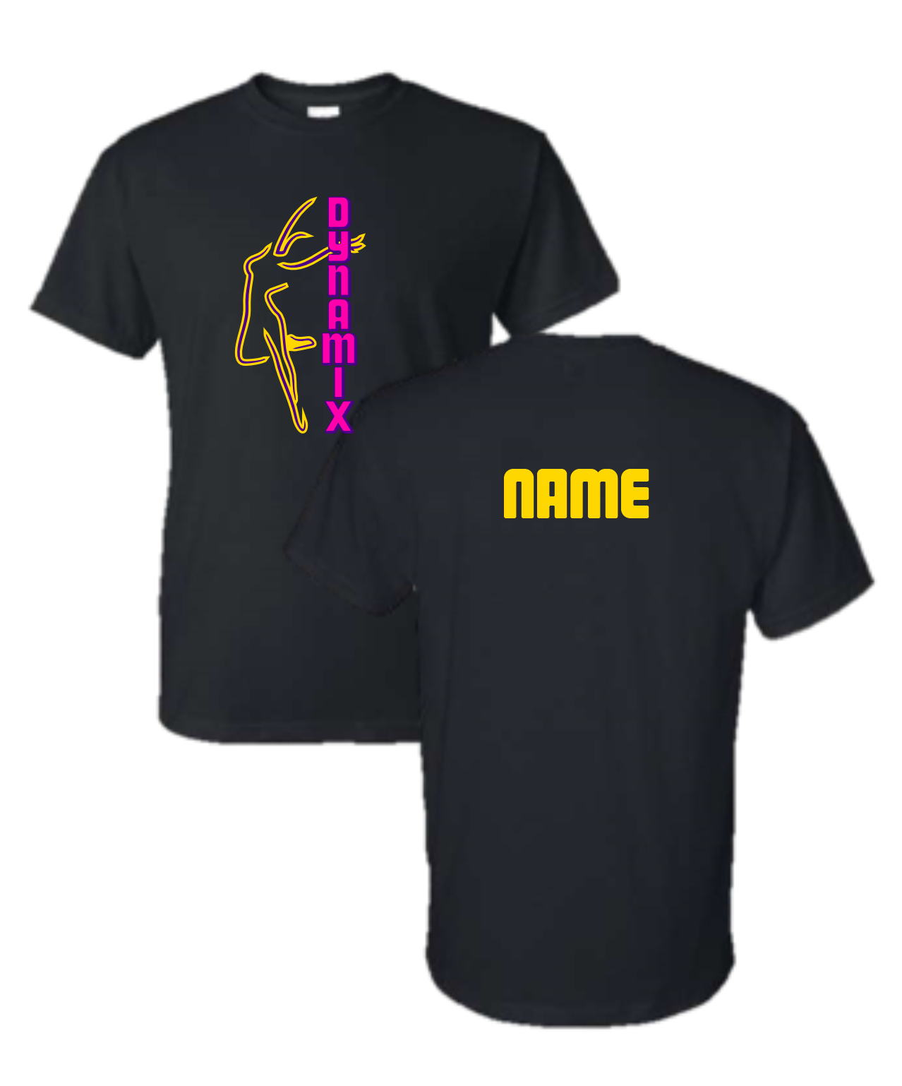 Dynamix School of Dance - Black Apparel (Logo #2)