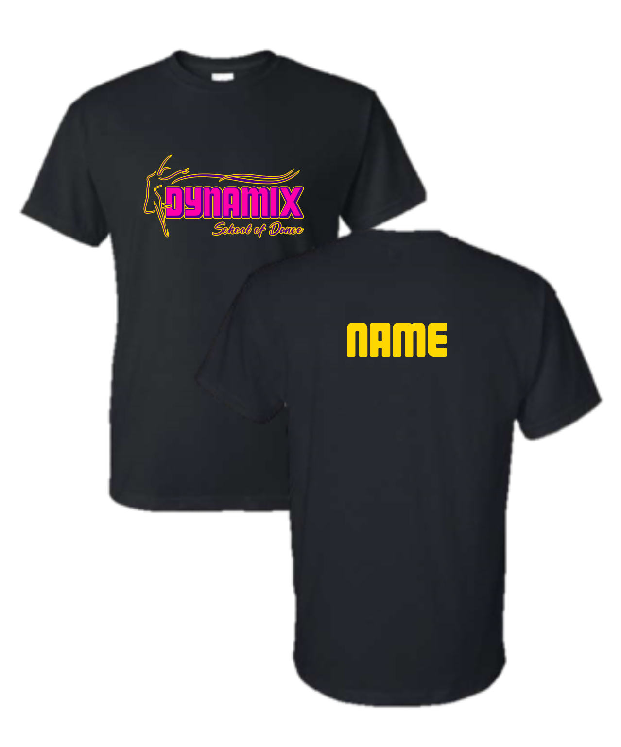 Dynamix School of Dance - Black Apparel (Logo #1)