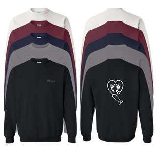 OB Postpartum Stethoscope Heart Crewneck Sweatshirt (+ options)