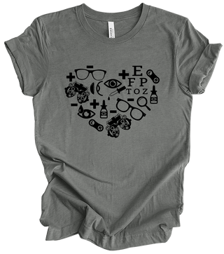 Vision Collection - Optometry Heart (+ deep heather grey options)