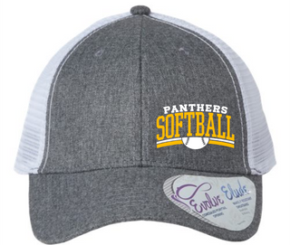 Kingsley-Pierson Softball Apparel - Grey/White Ponytail Hat