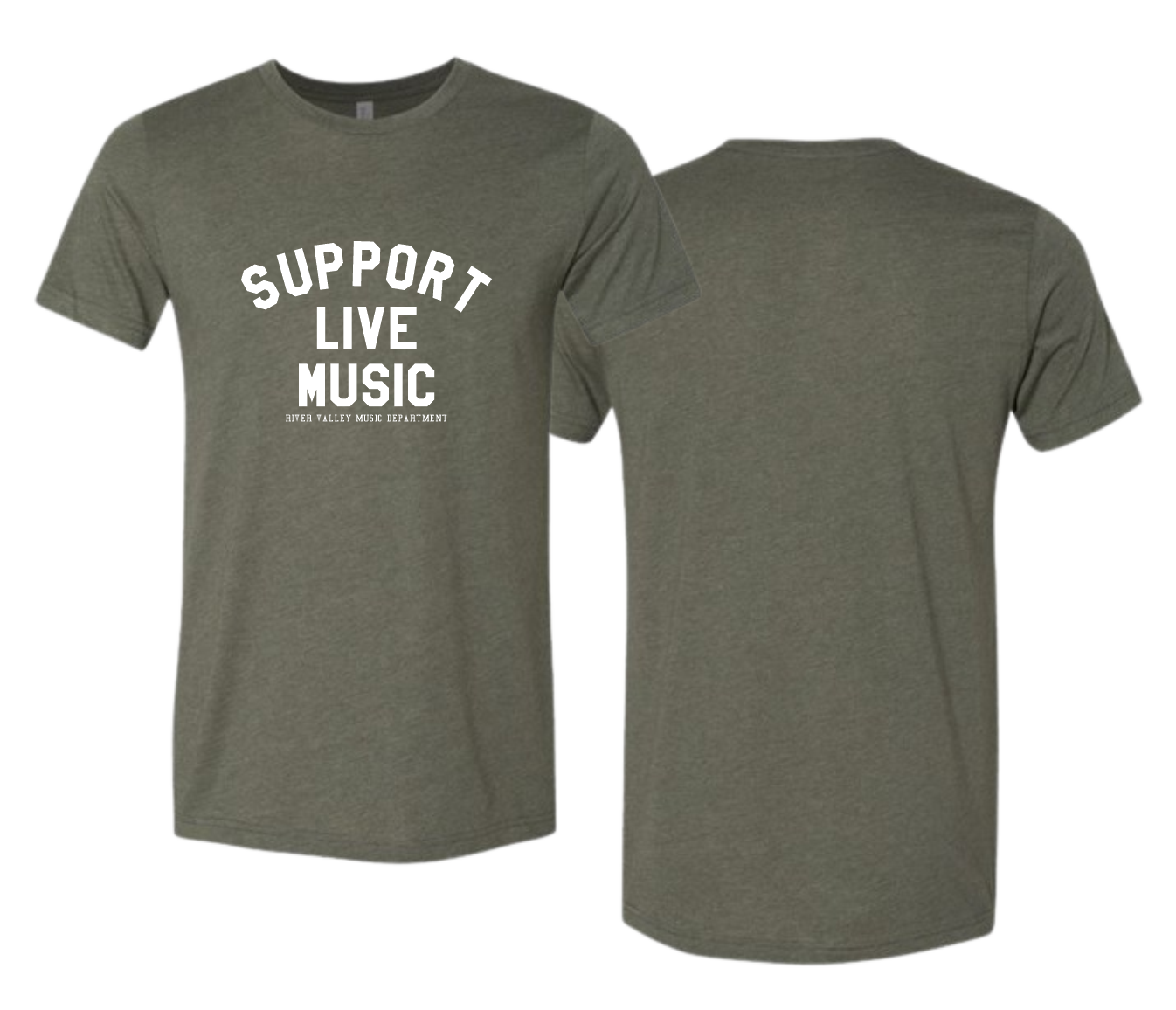 R-V Music Boosters Fundraiser - Military Green - Support Live Music (+ options)