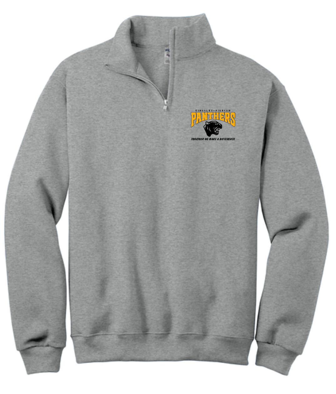 Kingsley-Pierson Staff Wellness Wednesday - Grey Jerzees Quarter Zip