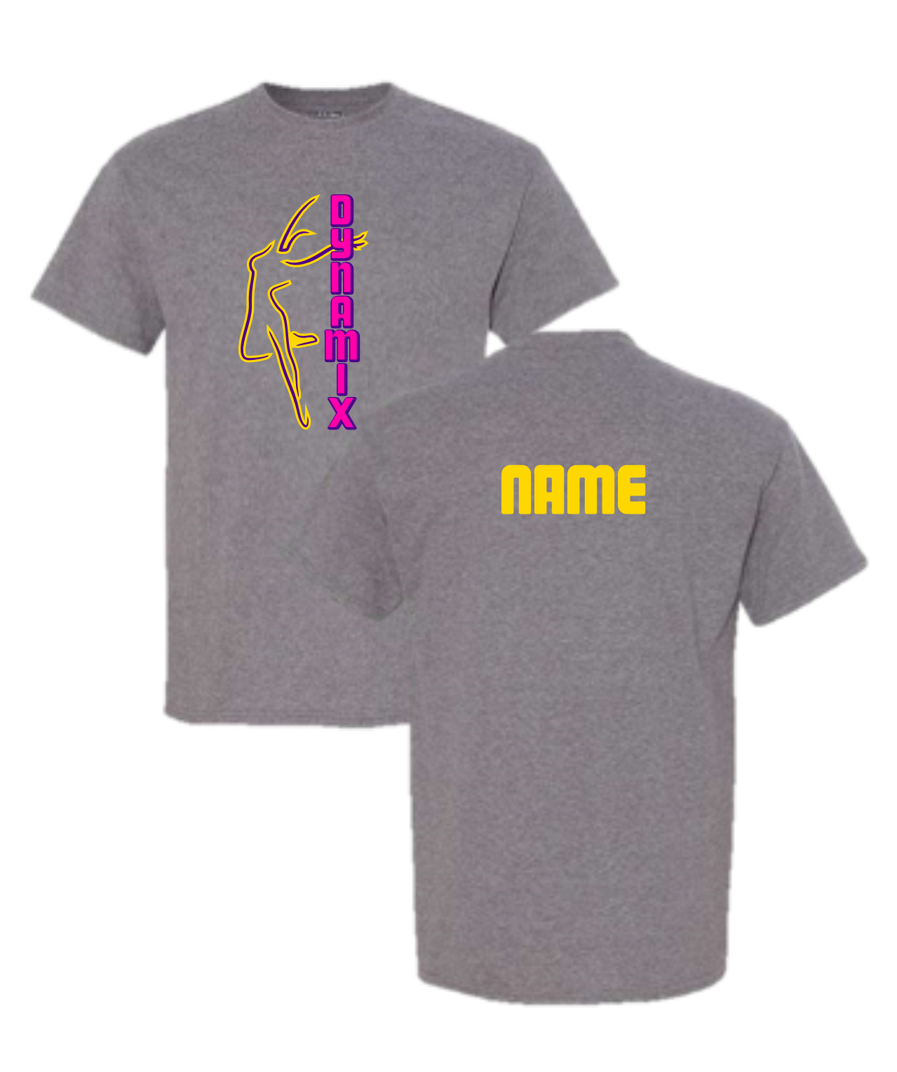 Dynamix Dance Apparel - Grey- Vertical Logo (+ options)