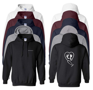 OB Postpartum Stethoscope Heart Cotton Hooded Sweatshirt (+ options)