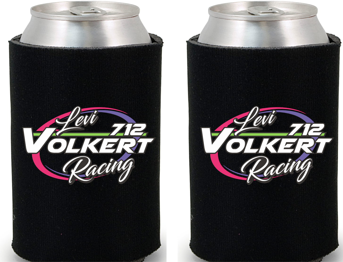 Levi Volkert Racing - Black Standard Can Koozie