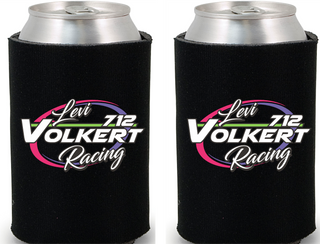 Levi Volkert Racing - Black Standard Can Koozie