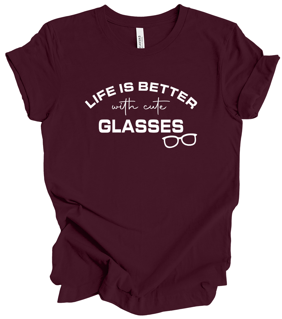 Vision Collection - Life Is Better With Cute Glasses (+ maroon options)