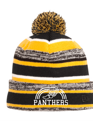 K-P Middle School Track - Black/Gold Pom Stocking Hat (+ options)