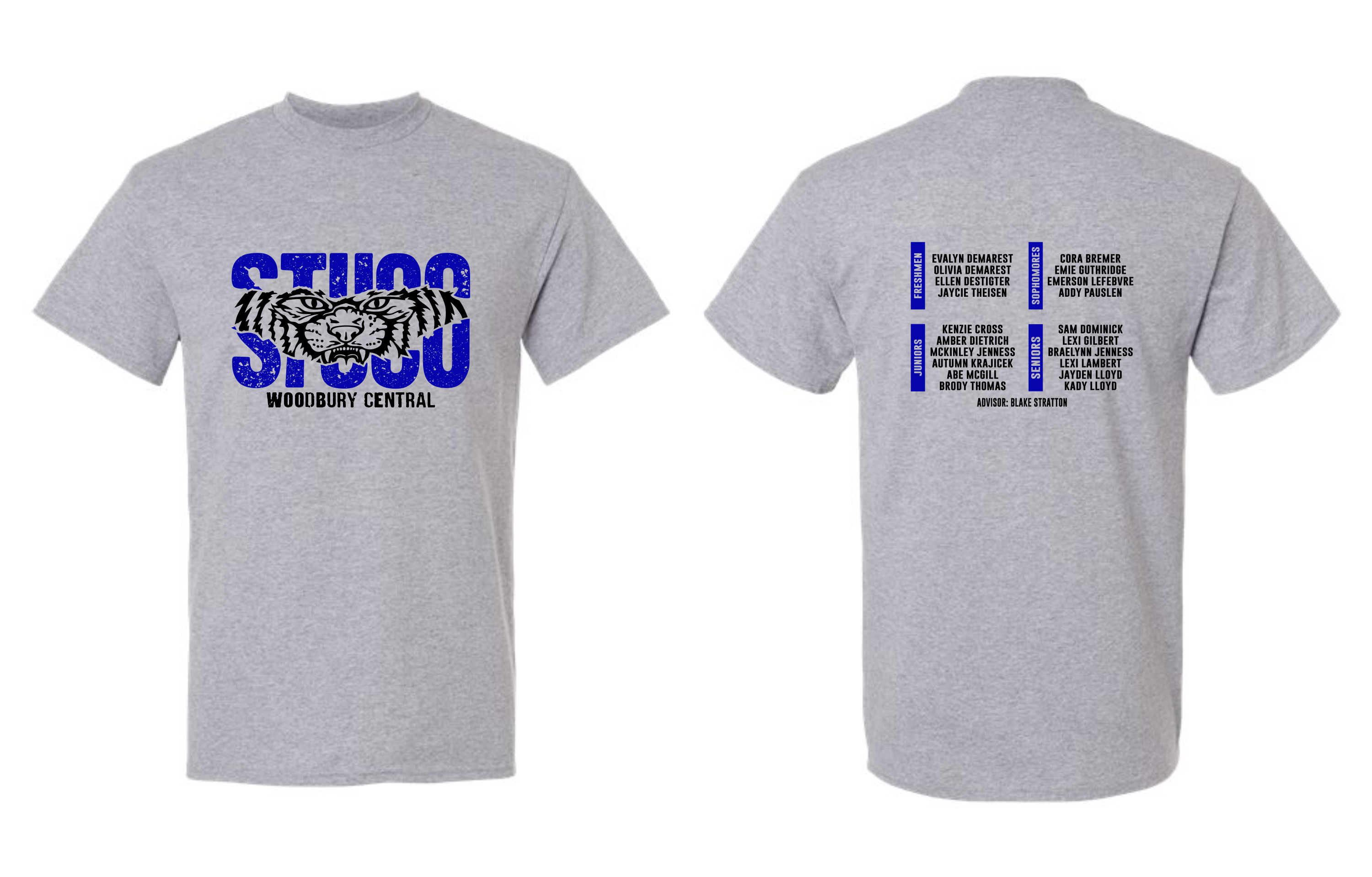 Woodbury Central Student Council Apparel (+ options)