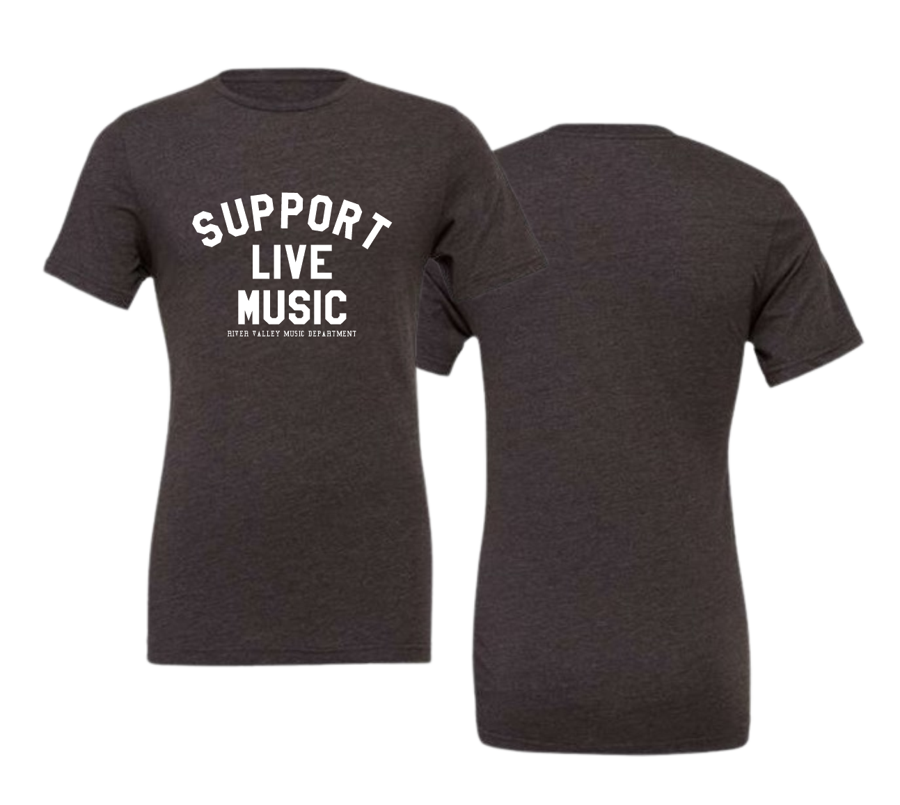 R-V Music Boosters Fundraiser - Dark Grey Heather - Support Live Music (+ options)