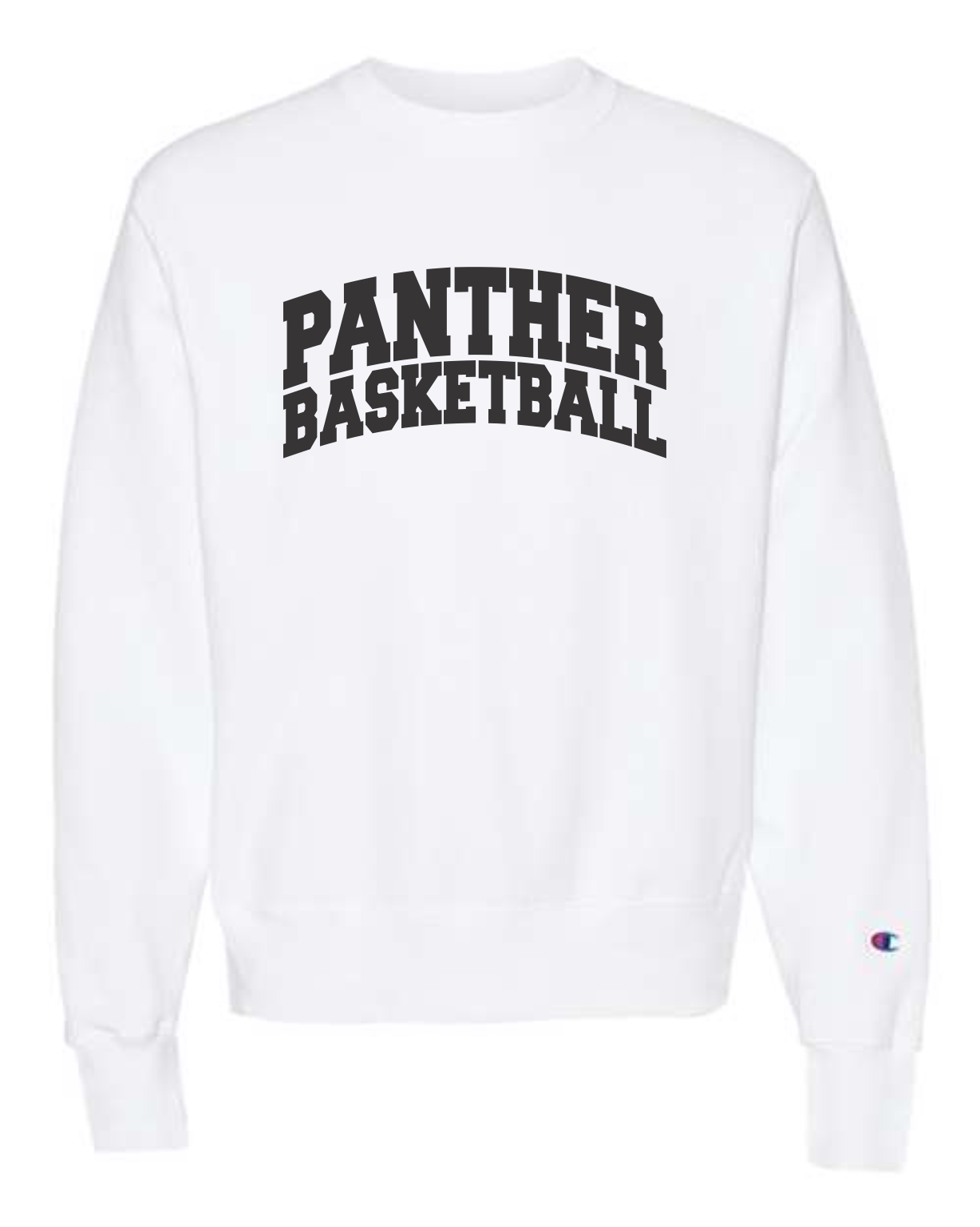 Kingsley-Pierson Girls Basketball Apparel - White Champion Reverse Weave Crewneck Sweatshirt