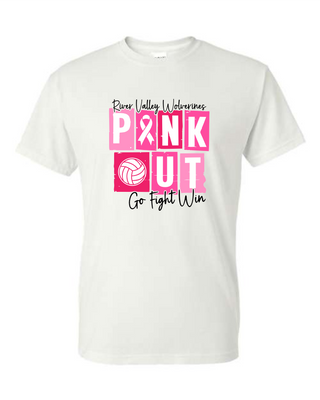 River Valley Athletic Boosters - Pink Out Fundraiser - White Apparel (+ options)