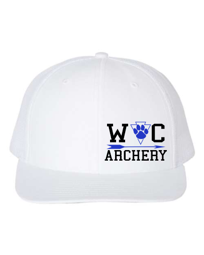 Woodbury Central Archery Apparel - White Baseball Cap