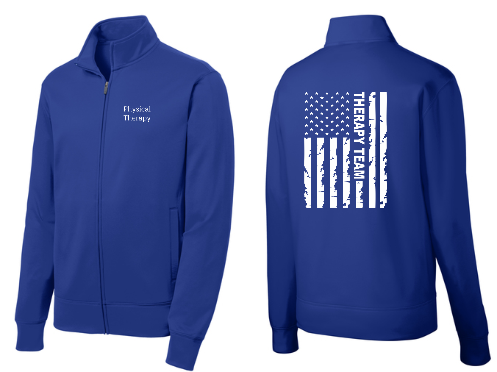 PHW - Physical Therapy Flag - Mens 1/2 or Full Zip Jacket
