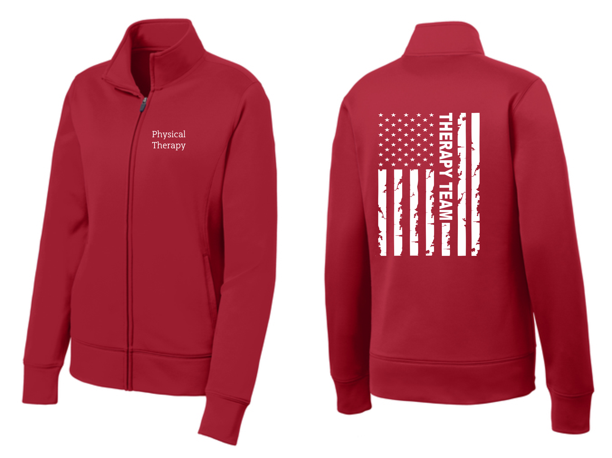 PHW - Physical Therapy Flag - Ladies 1/2 or Full Zip Jacket